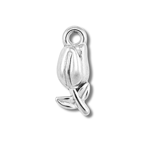 Stainless Steel - Rostfrei Stahl Anh&auml;nger Tulpe Silver