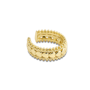 Ohrringe aus Stainless Steel - Rostfreiem Stahl Ear Cuff Herz Gold