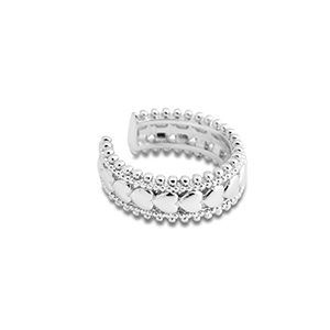 Ohrringe aus Stainless Steel - Rostfreiem Stahl Ear Cuff Herz Silver