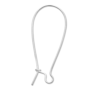 Stainless Steel - Rostfrei Stahl Schmuckzubeh&ouml;r Ohrh&auml;nger verschliessbar Silver