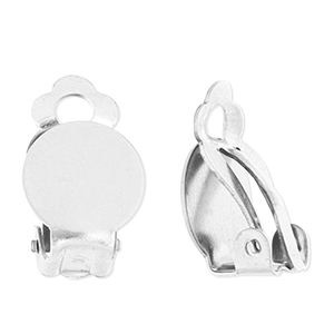 Stainless Steel - Rostfrei Stahl Schmuckzubeh&ouml;r Clip-Ohrringe Silver