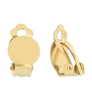Stainless Steel - Rostfrei Stahl Schmuckzubeh&ouml;r Clip-Ohrringe Gold