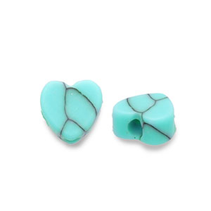 Naturstein Perlen Turquoise Herz Turquoise