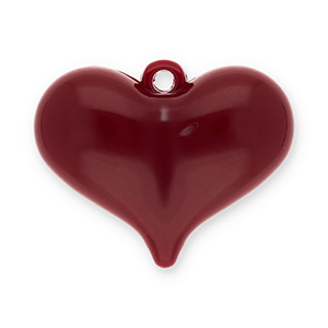 Statement-Anh&auml;nger Herz Rust red