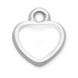 Stainless Steel - Rostfrei Stahl Anh&auml;nger Herz Silver-white