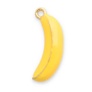 Stainless Steel - Rostfrei Stahl Anh&auml;nger Banane Gold-yellow