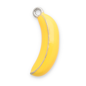 Stainless Steel - Rostfrei Stahl Anh&auml;nger Banane Silver-yellow