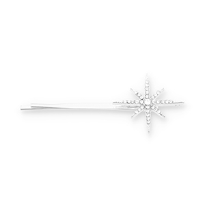 Haarschmuck Haarklammer Stern mit Strass Silver-transparent