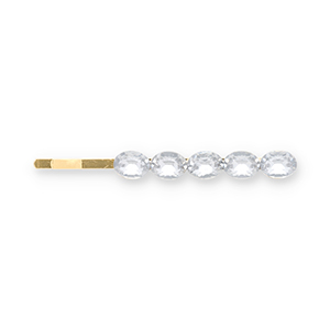 Haarschmuck Haarklammer mit Strass Gold-transparent
