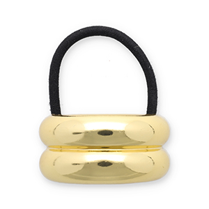 Haarschmuck Haargummi mit Metall Gold-black