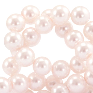 Top Qualit&auml;t Glaswachsperlen 6mm Light pink