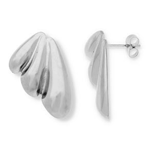 Ohrringe aus Stainless Steel - Rostfreiem Stahl Ohrstecker Silver