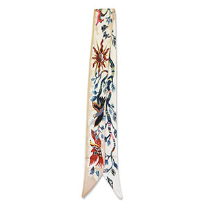 Bandana Schal mit Tiere/&Auml;ste Beige-sand beige