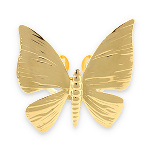 Ringe aus Stainless Steel - Rostfreiem Stahl Schmetterling Gold
