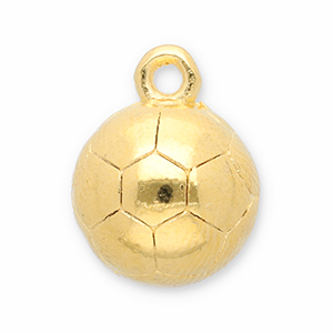 Metall Anh&auml;nger DQ Fu&szlig;ball Gold (Nickelfrei)