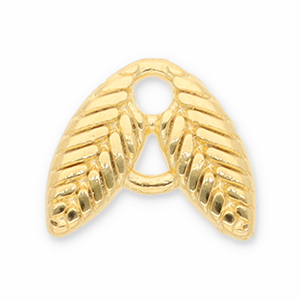 Metall Anh&auml;nger DQ Zwischenst&uuml;ck Bl&auml;tter Gold (Nickelfrei)