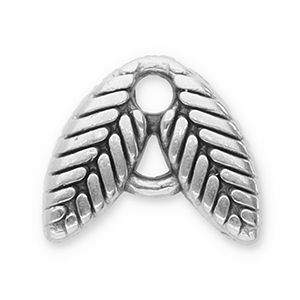 Metall Anh&auml;nger DQ Zwischenst&uuml;ck Bl&auml;tter Antik silber (Nickelfrei)