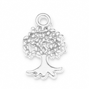Metall Anh&auml;nger DQ Baum Antik silber (Nickelfrei)