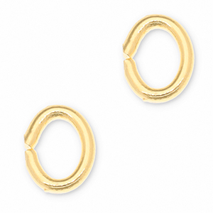 Metall Zubeh&ouml;r DQ Bindering Oval Gold (Nickelfrei)
