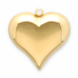 Stainless Steel - Rostfrei Stahl Anh&auml;nger Herz Gold