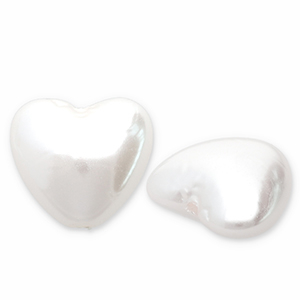 Imitationsperlen Herz White