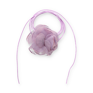 Blumen Halskette Organza Purple