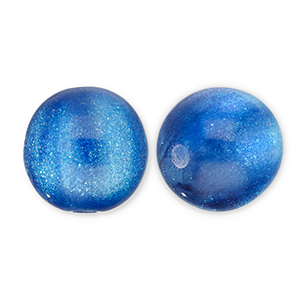8 mm Acrylperlen mit Glitzer Blue-turquoise