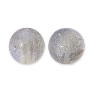 12 mm Acrylperlen mit Glitzer Grey-turquoise