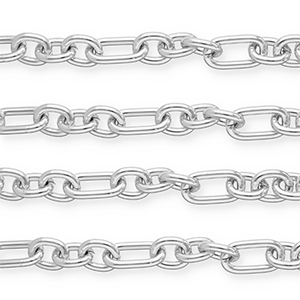 Aluminium Schmuckzubeh&ouml;r Gliederkette Ankerkette Silver