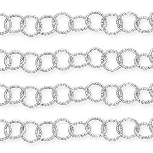 Aluminium Schmuckzubeh&ouml;r Gliederkette Silver