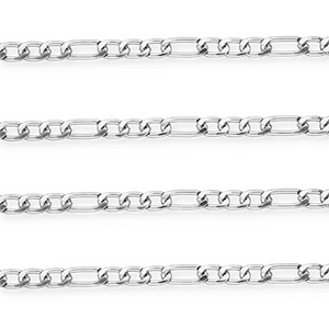 Aluminium Schmuckzubeh&ouml;r Gliederkette Figarokette Silver