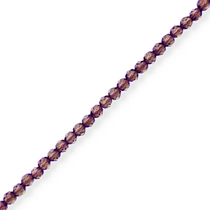 Glas Top Facett Perlen Aubergine purple