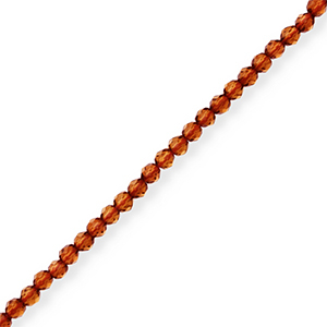 Glas Top Facett Perlen Brown