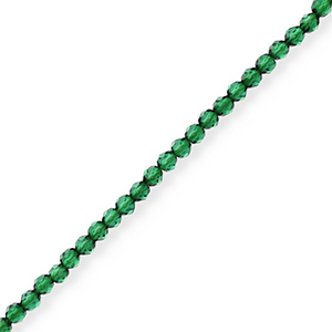 Glas Top Facett Perlen Emerald green