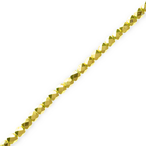 Glas Top Facett Perlen Metallic gold