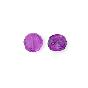 Glas Top Facett Perlen Purple