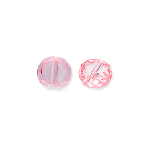 Glas Top Facett Perlen Pink