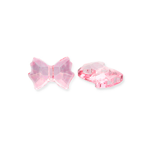 Fashion Facett Perlen Schleife Pink