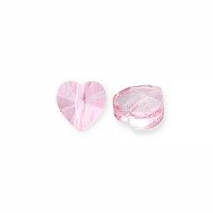 Fashion Facett Perlen Herz Pink