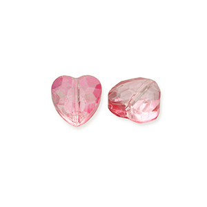 Fashion Facett Perlen Herz Pink
