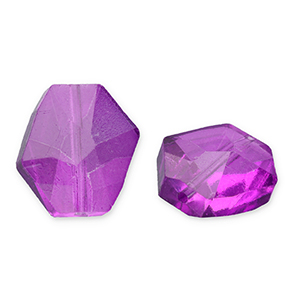 Fashion Facett Perlen Hexagon Purple