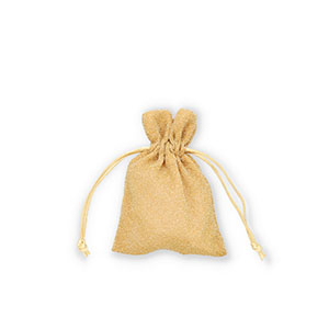 Schmuckbeutel mit Glitzer Gold