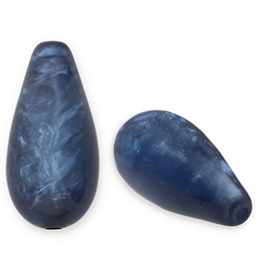 Polaris Elements Perlen Tropfenform Polmo Dark blue