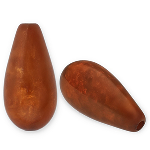 Polaris Elements Perlen Tropfenform Polmo Copper brown