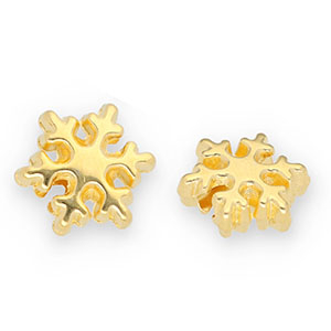Metall Perlen DQ Schneeflocke Gold (Nickelfrei)