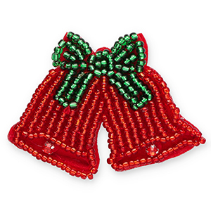 Broschen Glocken Red-green