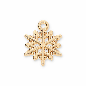 Metall Anh&auml;nger Schneeflocke Gold