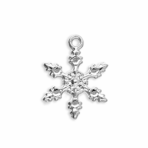 Metall Anh&auml;nger Schneeflocke Silver