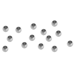 Stainless Steel - Rostfreiem Stahl Schmuckzubeh&ouml;r Quetschperlen 2.5mm Silber
