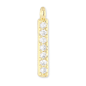 Brass TQ Metall Anh&auml;nger Bar Gold-transparent